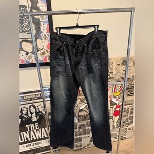 Helix Men's Faded Black Relaxed Jeans